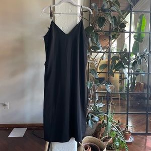 Black slip dress